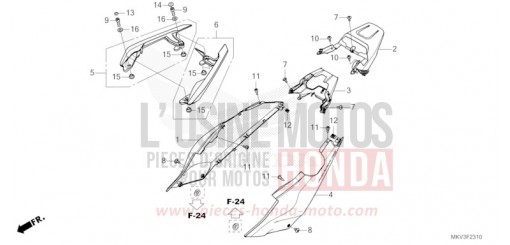 CAPOT ARRIERE/POIGNEE ARRIERE NSS750R de 2024